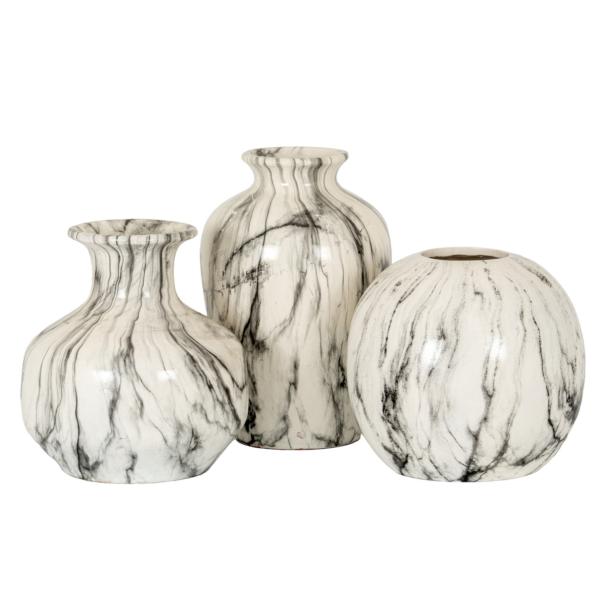 Marble Effect Pudding Vase