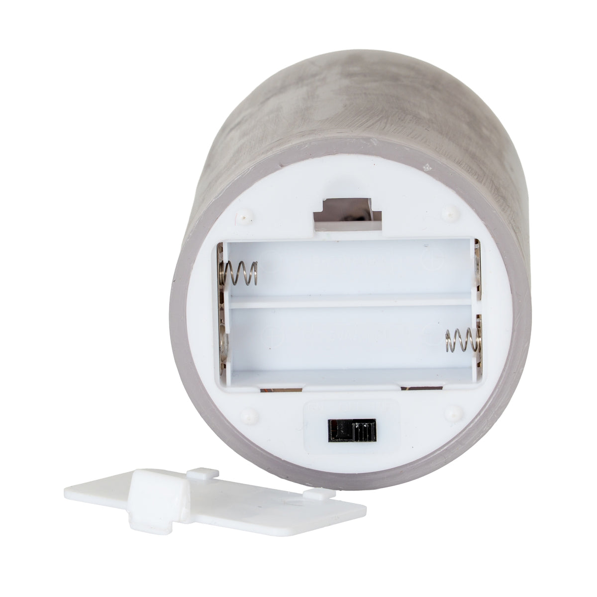 Luxe Collection Melt Effect 3.5x9 Grey LED Wax Candle