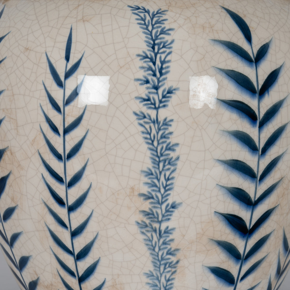 Blue Flora Amphora Vase