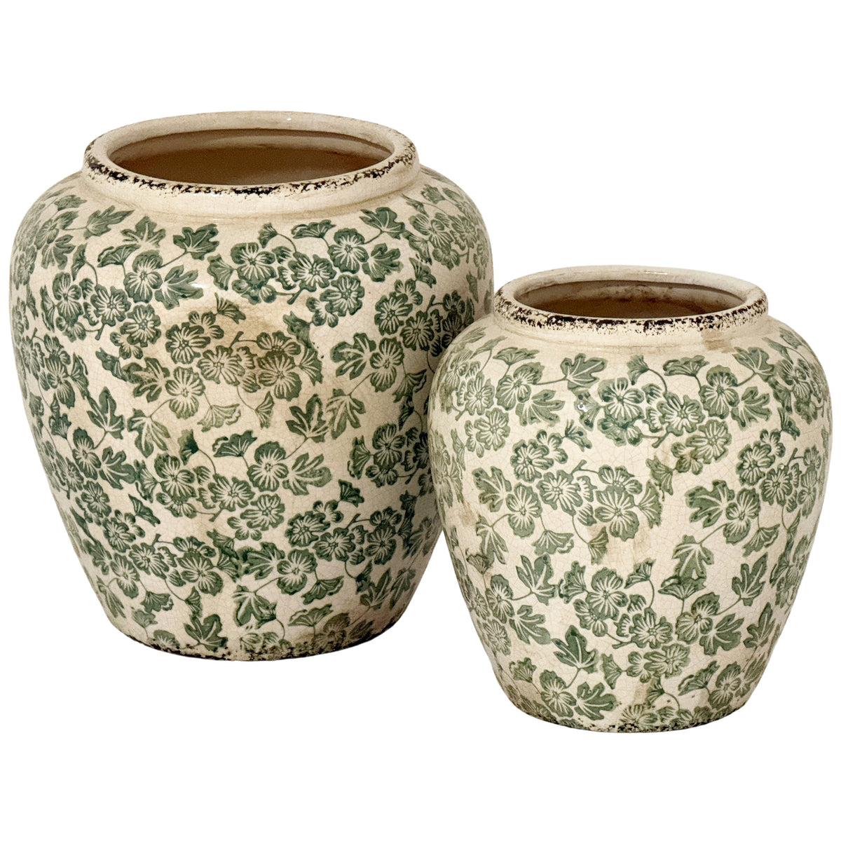 Large Green Clover Olpe Vase
