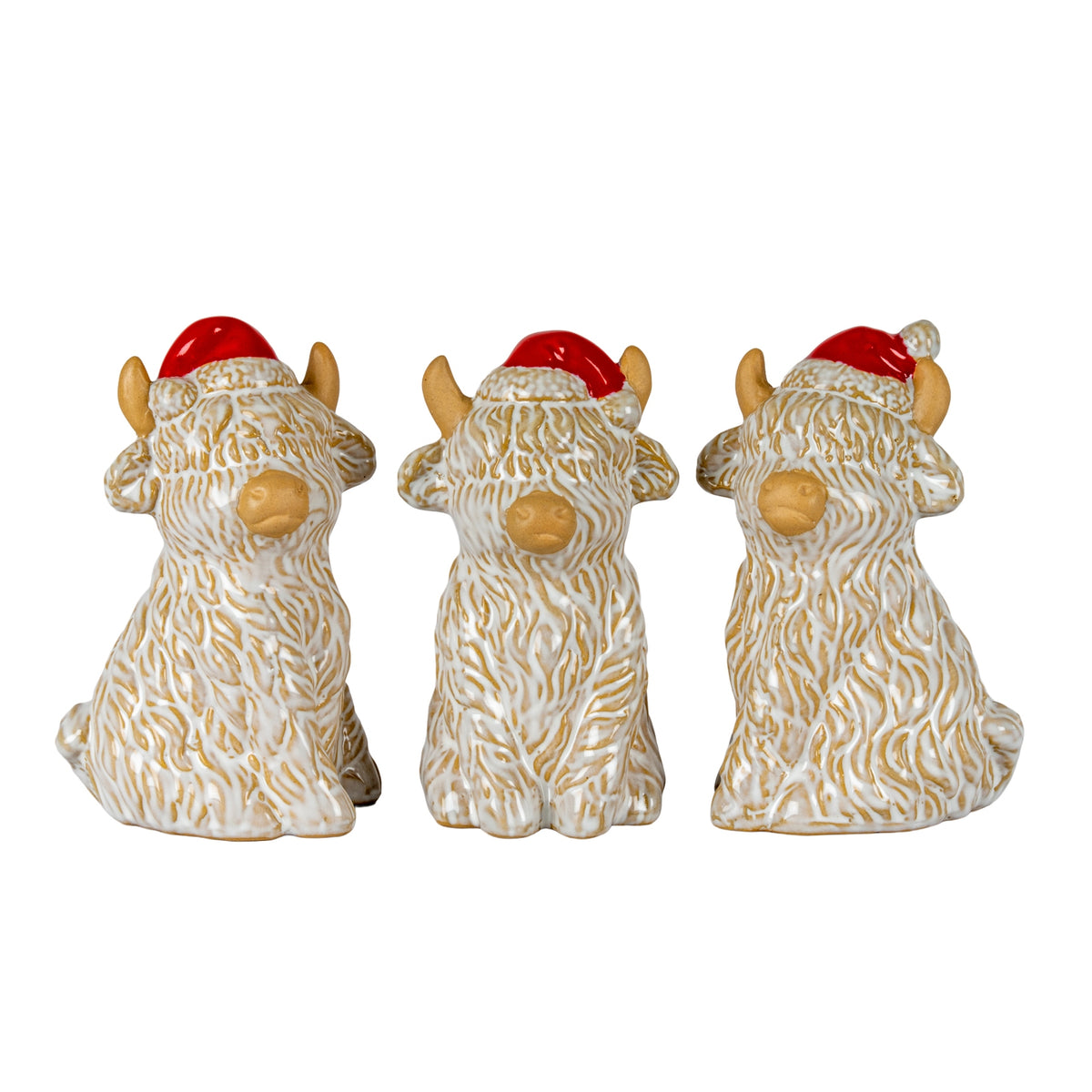 Merry Moo Ceramic Cow Ornament