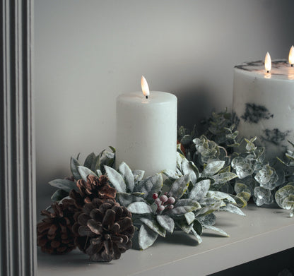 Luxe Collection Natural Glow 3x6 LED White Wax Candle
