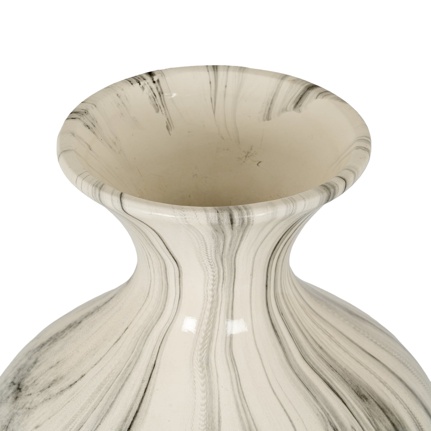 Marble Effect Ellipse Large Vase
