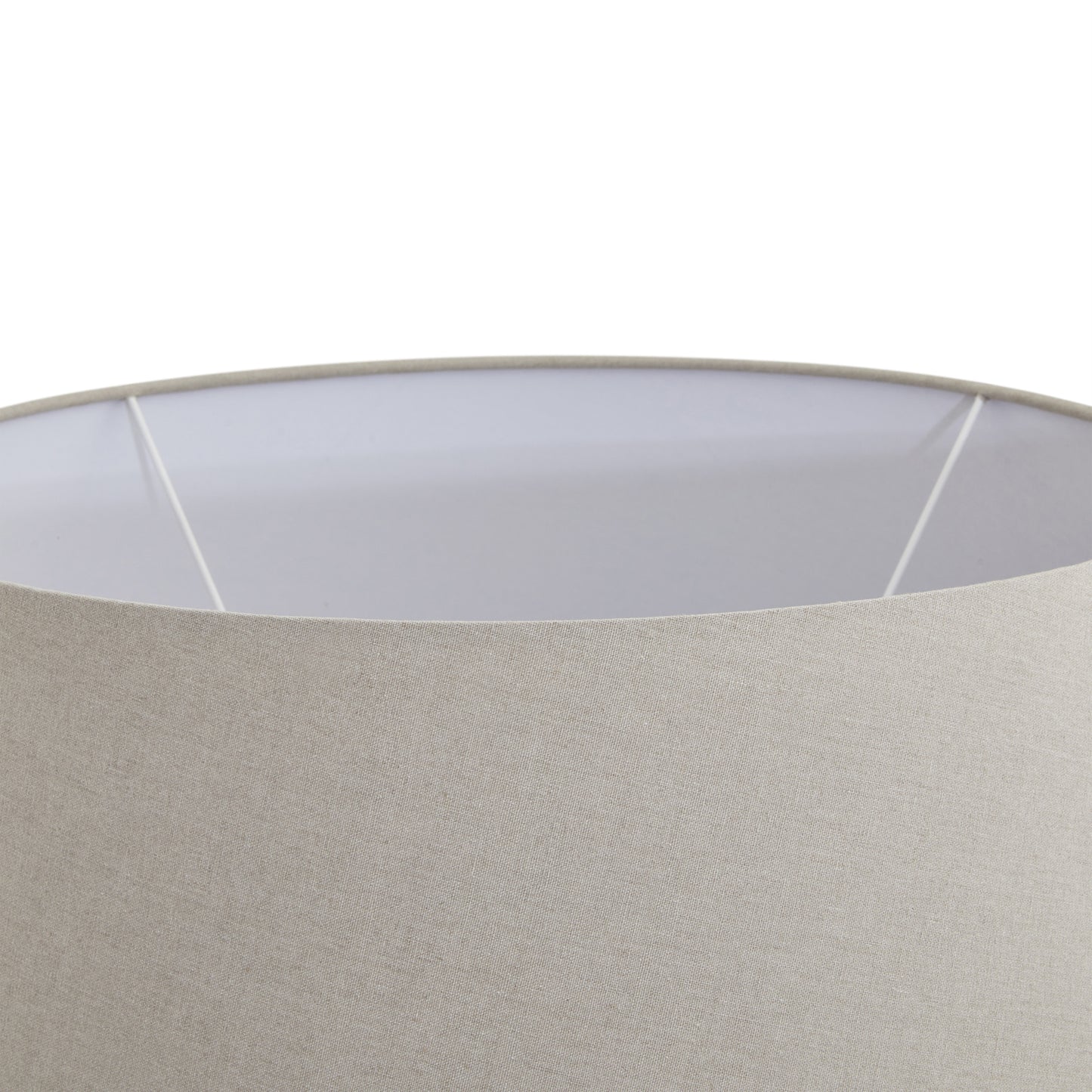 Darcy Antique White Round Table Lamp With Linen Shade