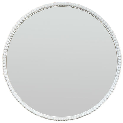 Washed Wood Framed Beaded Mirror