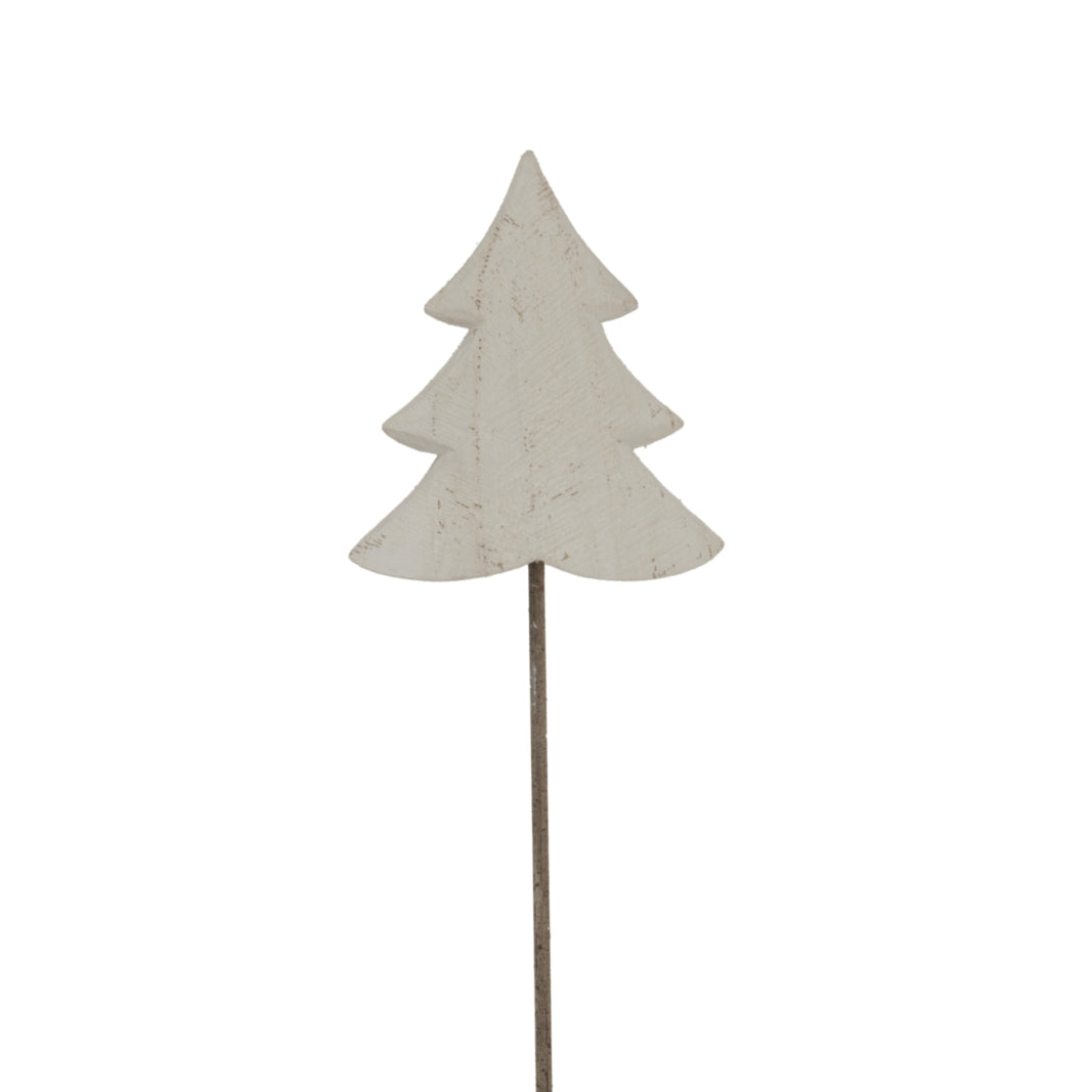 Whitewashed Rustic Tree On Stand