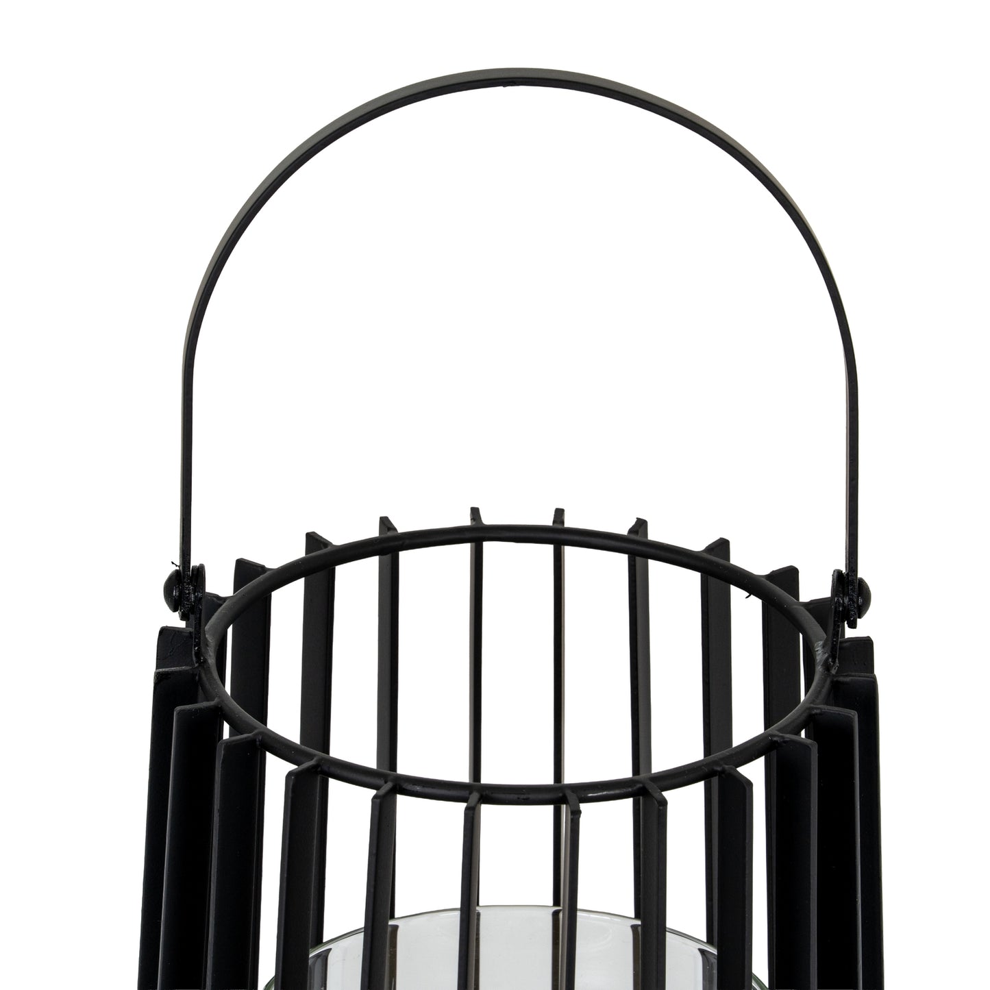 Lynk Medium Lantern With Handle And Glass Candle Holder