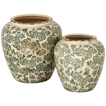 Large Green Clover Olpe Vase