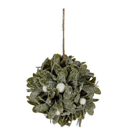 Frosted Mistletoe Ball Decoration