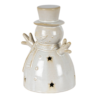 Alora Ceramic Medium Snowman With LED Light